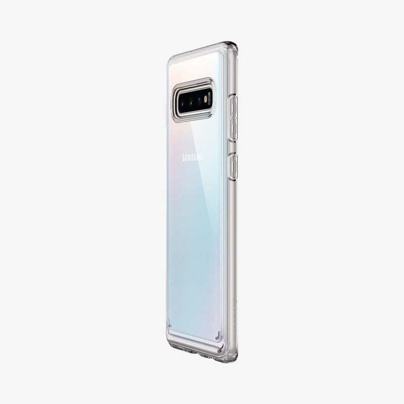 606CS25766 - Galaxy S10 Plus Ultra Hybrid Case in crystal clear showing the side and back