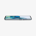 ACS01139 - Galaxy S20 Liquid Crystal Case in crystal clear showing the side and partial front