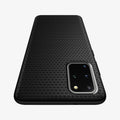ACS00754 - Galaxy S20 Plus Liquid Air Case in black showing the back and top zoomed in