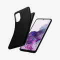 ACS00754 - Galaxy S20 Plus Liquid Air Case in black showing the back, front and sides