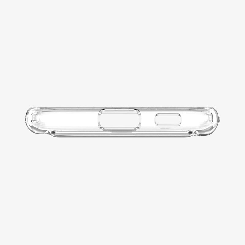 ACS02838 - Galaxy S21 Crystal Slot Case in crystal clear showing the bottom