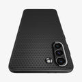 ACS02422 - Galaxy S21 Liquid Air Case in matte black showing the back zoomed in to show the fine details