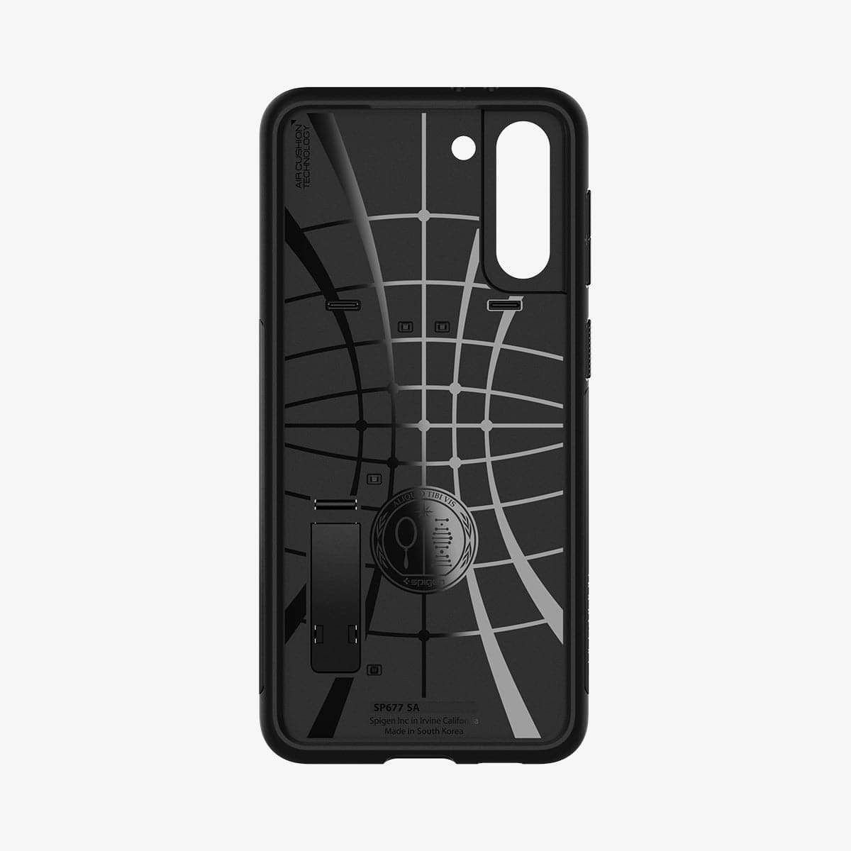 ACS02410 - Galaxy S21 Plus Slim Armor Case in black showing the inside of case