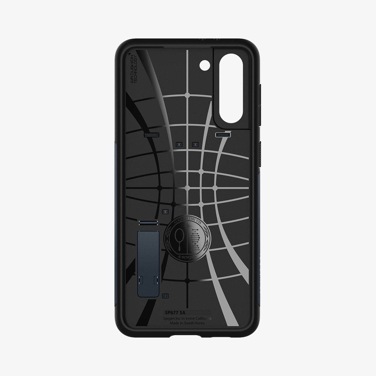 ACS02444 - Galaxy S21 Slim Armor Case in metal slate showing the inside of case