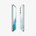 ACS03997 - Galaxy S22 5G Case AirSkin in crystal clear showing the sides, partial back and front