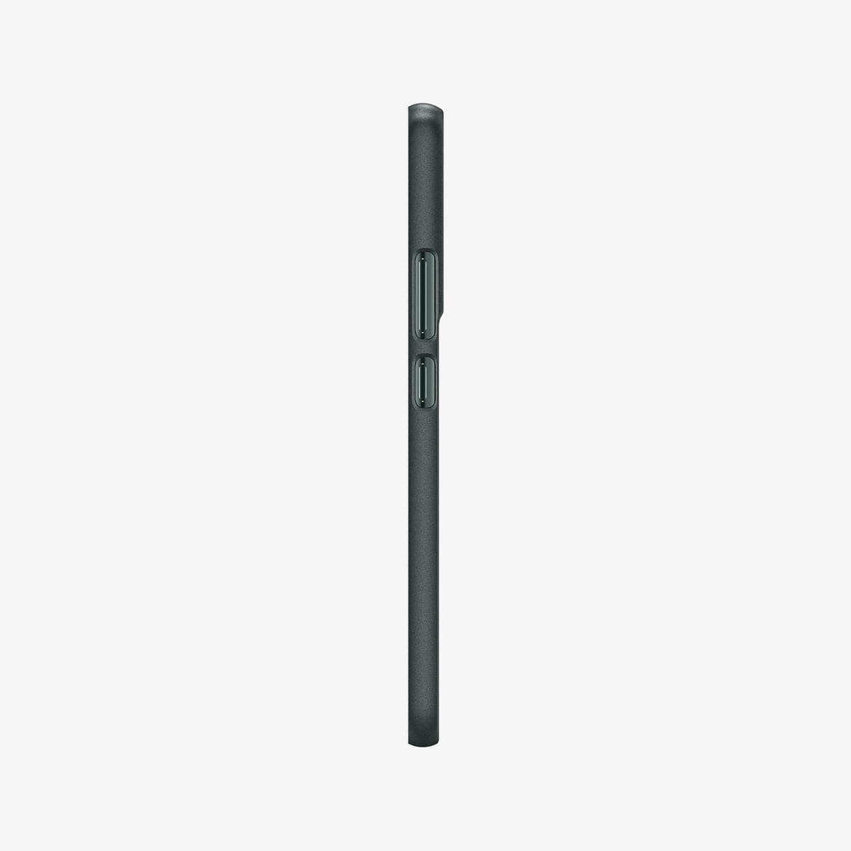 ACS04388 - Galaxy S22 5G Case AirSkin in abyss green showing the side with volume controls