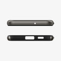 ACS03993 - Galaxy S22 5G Case Neo Hybrid in gunmetal showing the top and bottom with precise cutouts