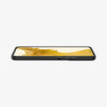 ACS03953 - Galaxy S22 Plus 5G Case Liquid Air in black showing the side and partial front with device laying flat