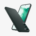 ACS04521 - Galaxy S22 Plus 5G Case Liquid Air in abyss green showing the back, front and sides