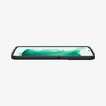 ACS04521 - Galaxy S22 Plus 5G Case Liquid Air in abyss green showing the side and partial front with device laying flat