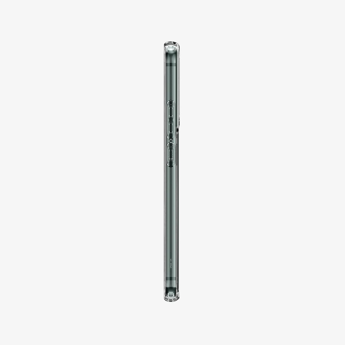 ACS03954 - Galaxy S22 Plus 5G Case Ultra Hybrid in crystal clear showing the side with volume controls