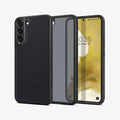 ACS03956 - Galaxy S22 Plus 5G Case Ultra Hybrid Matte in frost black showing the back, inside and front