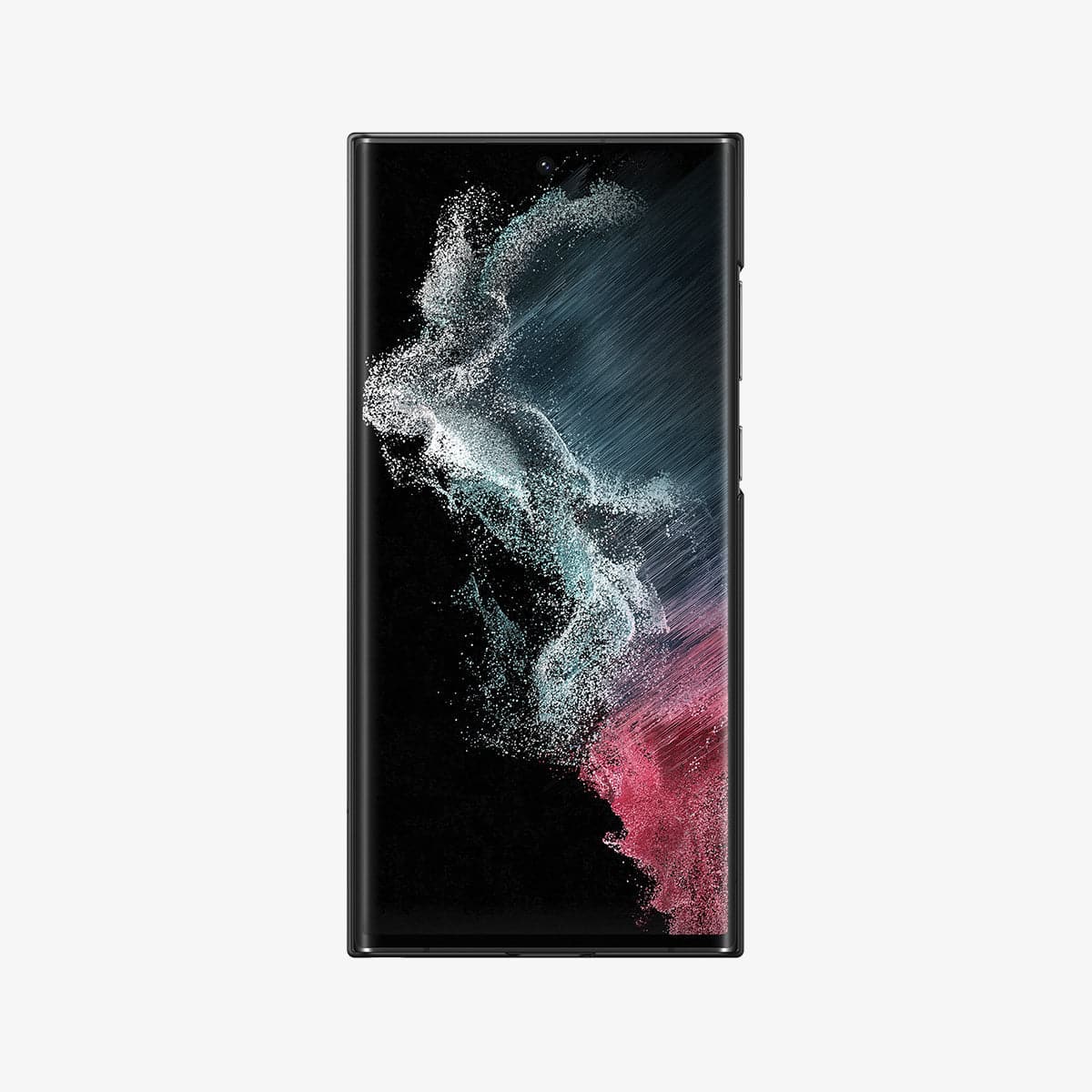 ACS04383 - Galaxy S22 Ultra 5G Case AirSkin in black showing the front