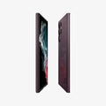 ACS04384 - Galaxy S22 Ultra 5G Case AirSkin in plum burgundy showing the sides, partial back and front