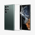 ACS03930 - Galaxy S22 Ultra 5G Case AirSkin in crystal clear showing the back, inside and front