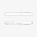 ACS03930 - Galaxy S22 Ultra 5G Case AirSkin in crystal clear showing the top and bottom with precise cutouts