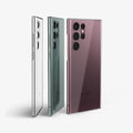 ACS03930 - Galaxy S22 Ultra 5G Case AirSkin in crystal clear showing the back and sides in multiple color variations