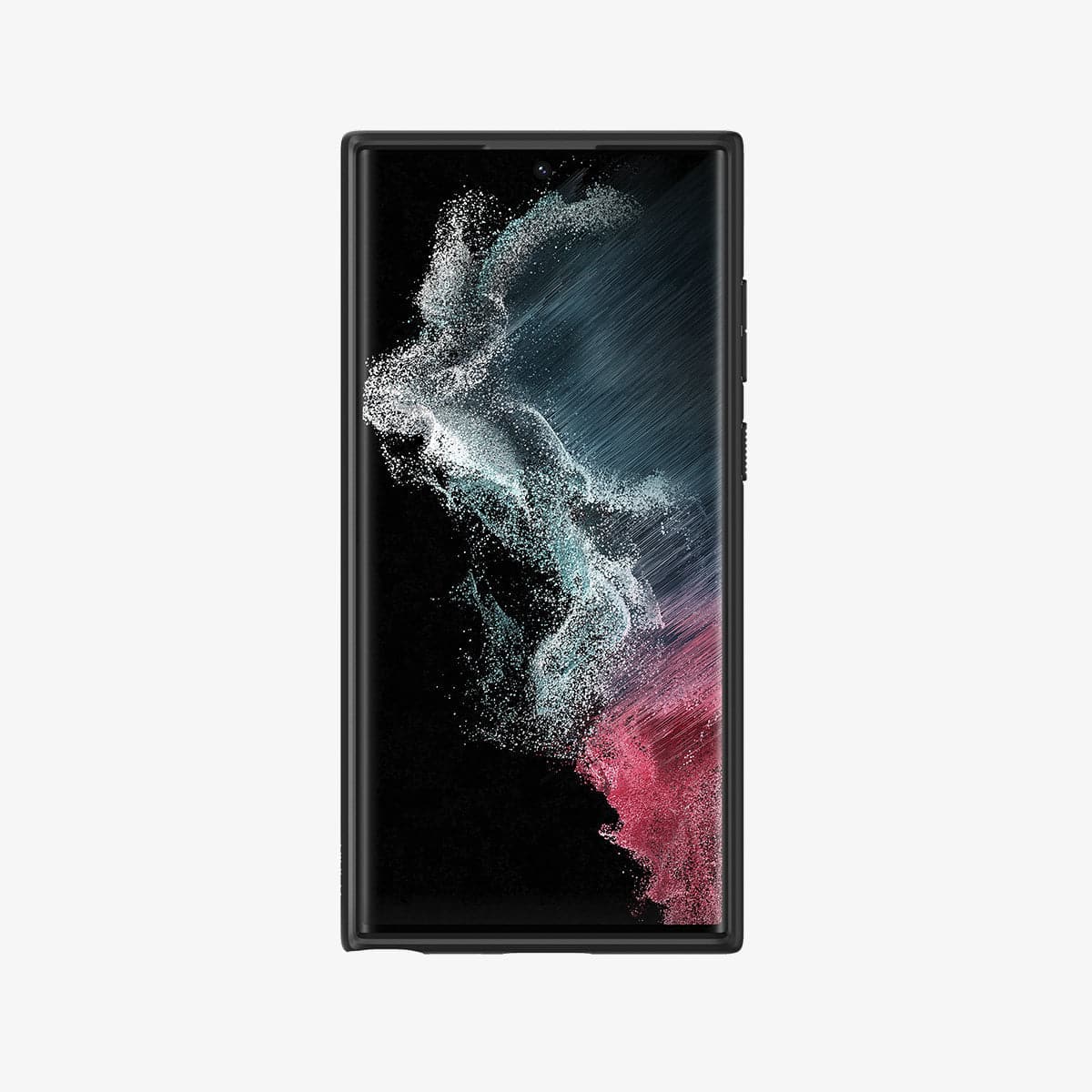 ACS03920 - Galaxy S22 Ultra 5G Case Ultra Hybrid Matte in frost black showing the front