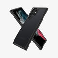 ACS03920 - Galaxy S22 Ultra 5G Case Ultra Hybrid Matte in frost black showing the back, front and sides