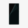 AFL04137 - Galaxy S22 Ultra 5G Screen Protector Neo Flex showing the front with screen protector slightly peeled off to show the flexibility with screen off