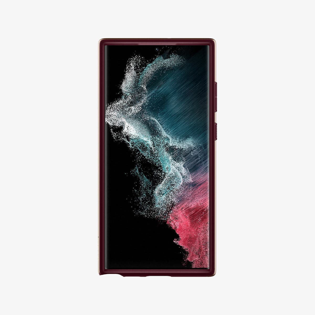 ACS04382 - Galaxy S22 Ultra 5G Case Neo Hybrid in burgundy showing the front