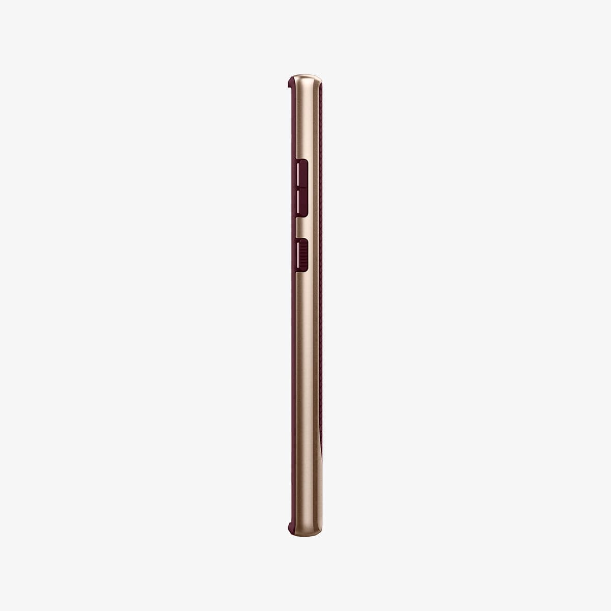 ACS04382 - Galaxy S22 Ultra 5G Case Neo Hybrid in burgundy showing the side with volume controls