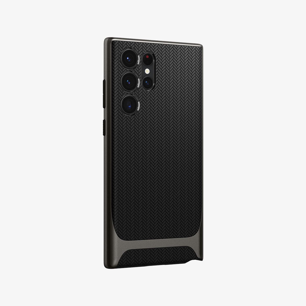 ACS03926 - Galaxy S22 Ultra 5G Case Neo Hybrid in gunmetal showing the back and partial side