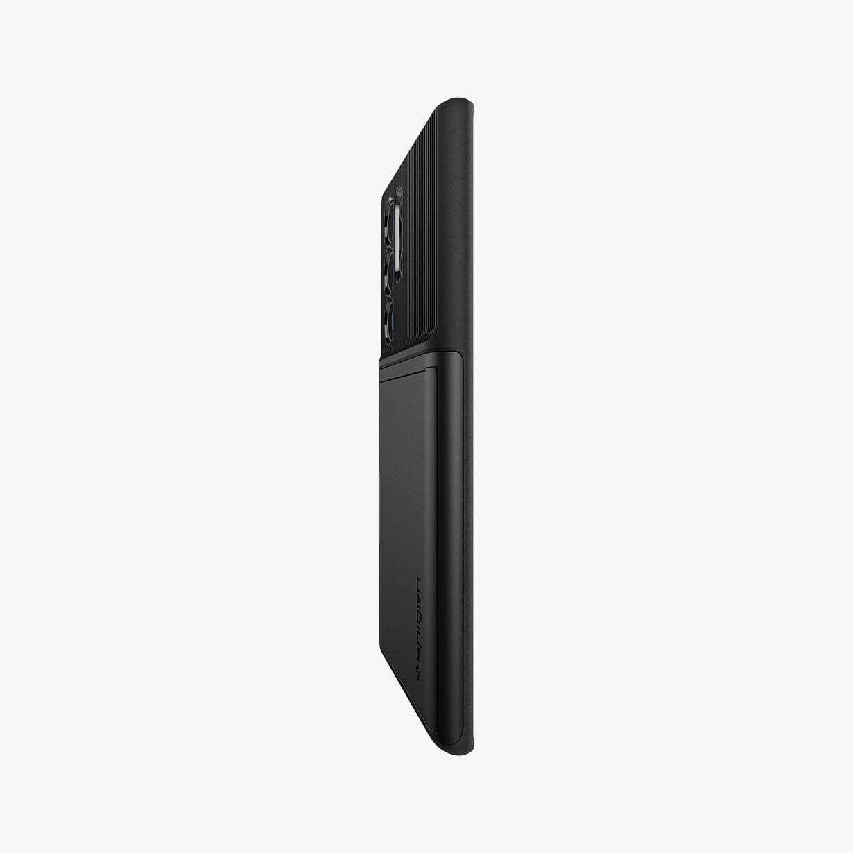 ACS03927 - Galaxy S22 Ultra 5G Case Slim Armor CS in black showing the side and partial back