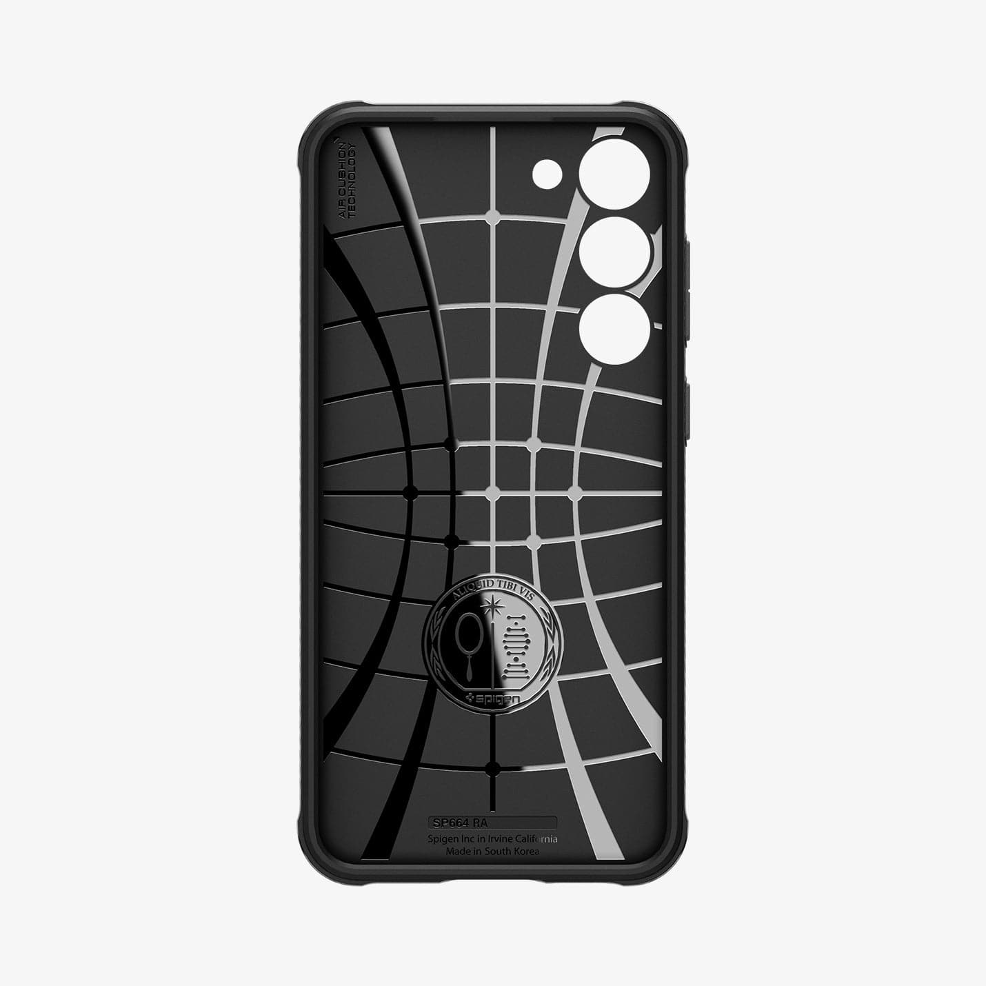 ACS05665 - Galaxy S23 Plus Case Rugged Armor in matte black showing the inside of case