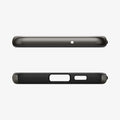 ACS05722 - Galaxy S23 Case Neo Hybrid in gunmetal showing the top and bottom with precise cutouts