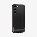 ACS05722 - Galaxy S23 Case Neo Hybrid in gunmetal showing the back and partial side