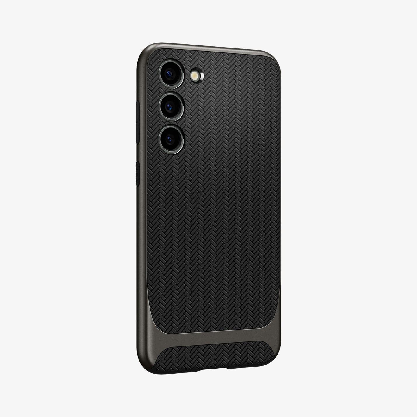ACS05722 - Galaxy S23 Case Neo Hybrid in gunmetal showing the back and partial side