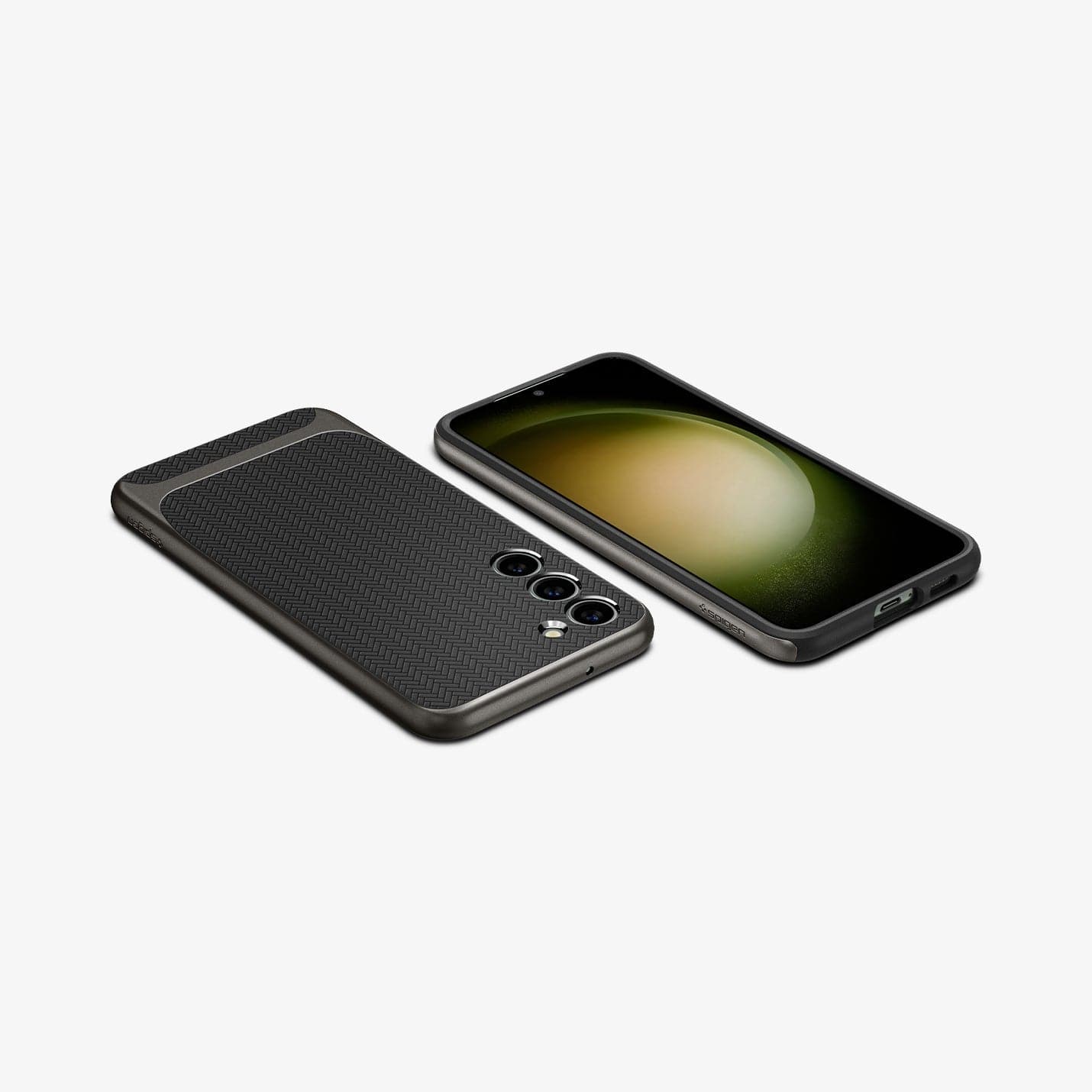 ACS05722 - Galaxy S23 Case Neo Hybrid in gunmetal showing the front, back, sides, top and bottom