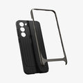ACS05722 - Galaxy S23 Case Neo Hybrid in gunmetal showing the back hard component hovering away from case