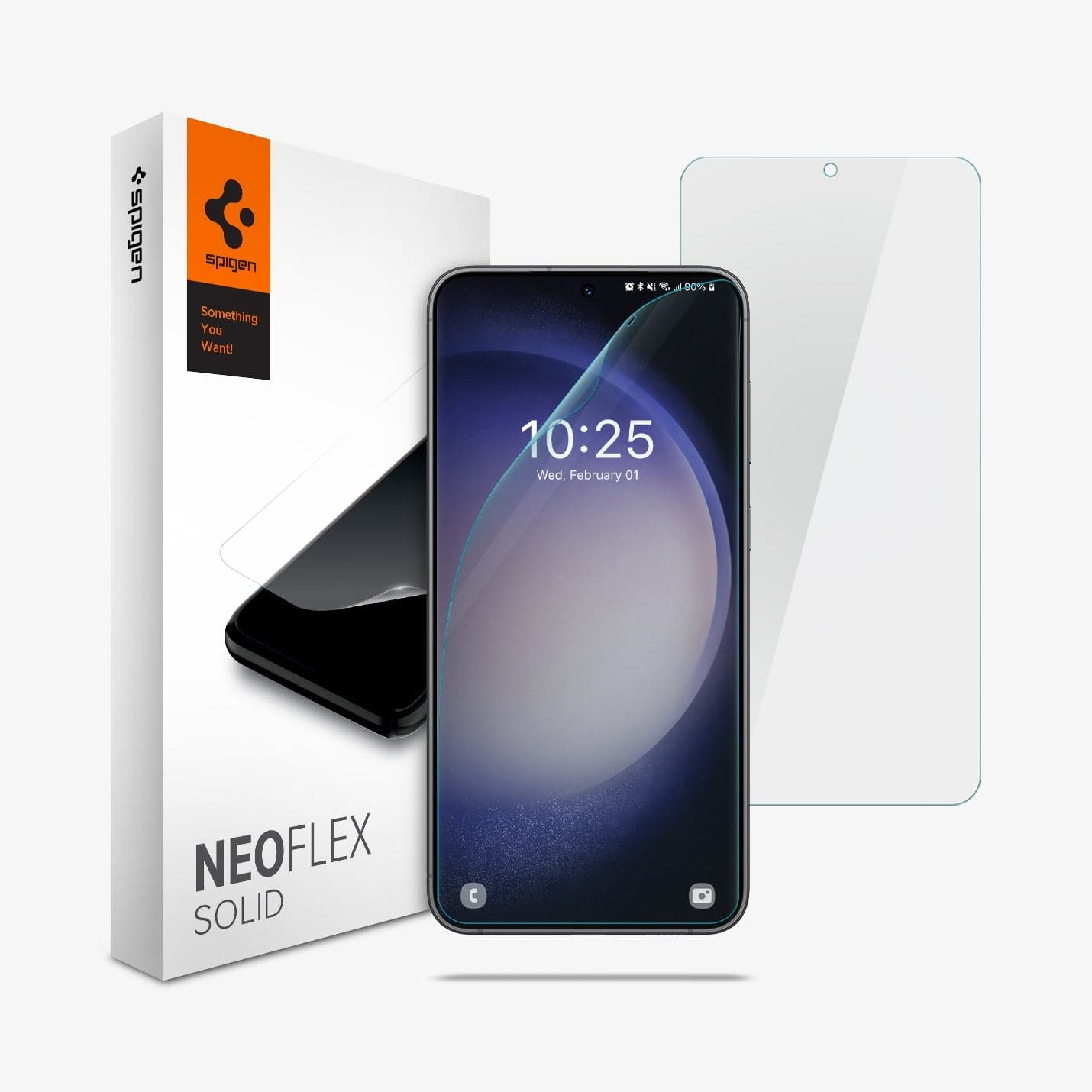 AFL05951 - Galaxy S23 Plus Screen Protector Neo Flex Solid showing the device, screen protector and packaging