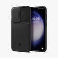 ACS05687 - Galaxy S23 Plus Case Optik Armor in black showing the back and front