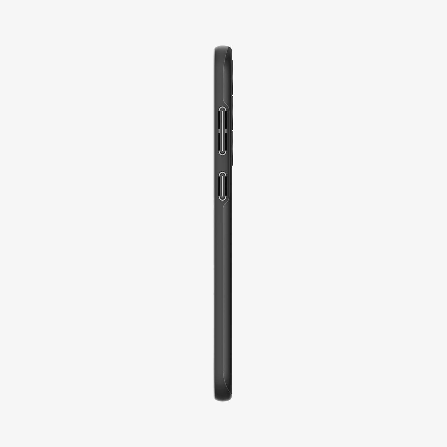 ACS05661 - Galaxy S23 Plus Case Thin Fit in black showing the side with volume controls