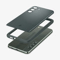 ACS06084 - Galaxy S23 Case Thin Fit in abyss green showing the multiple layers of back hovering above device