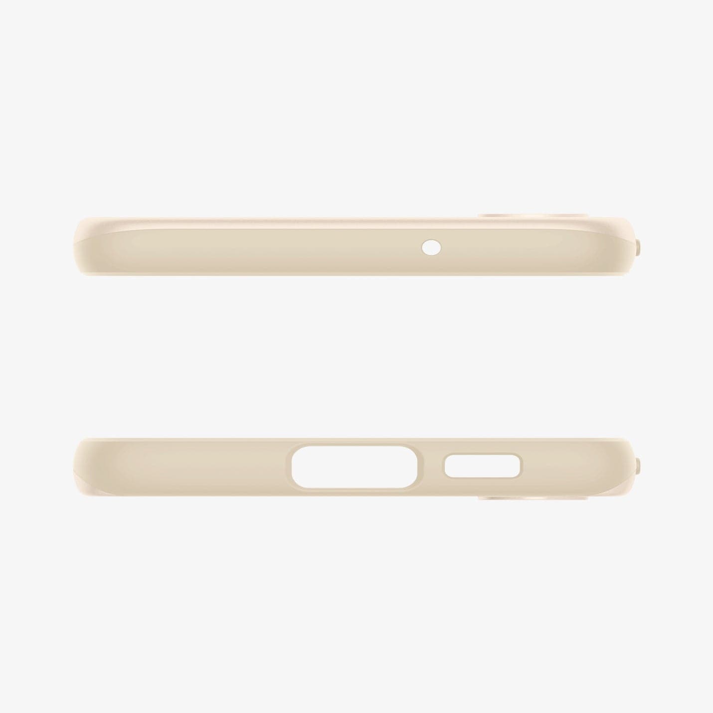 ACS06083 - Galaxy S23 Case Thin Fit in pearled ivory showing the top and bottom with precise cutouts