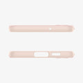ACS06085 - Galaxy S23 Case Thin Fit in pink sand showing the top and bottom with precise cutouts