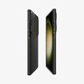 ACS05639 - Galaxy S23 Ultra Case Optik Armor in black showing the sides, partial back and front