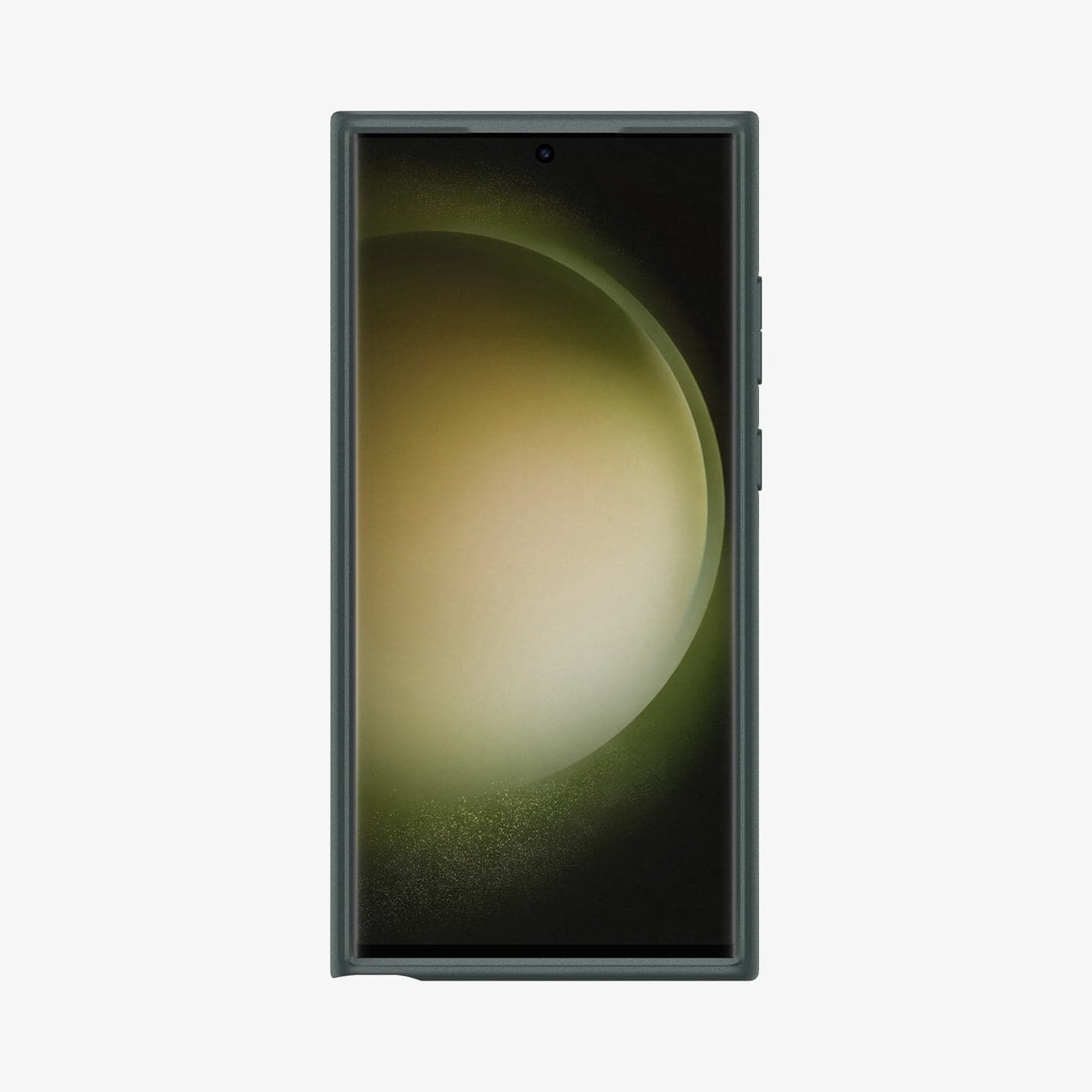 ACS06081 - Galaxy S23 Ultra Case Optik Armor in abyss green showing the front