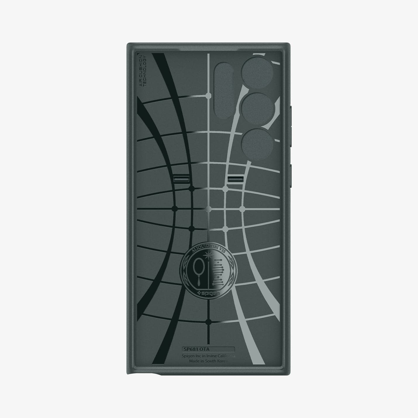 ACS06081 - Galaxy S23 Ultra Case Optik Armor in abyss green showing the inside of case