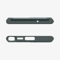 ACS06081 - Galaxy S23 Ultra Case Optik Armor in abyss green showing the top and bottom with precise cutouts