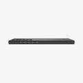 ACS05609 - Galaxy S23 Ultra Case Thin Fit in black showing the side and partial back with device laying flat