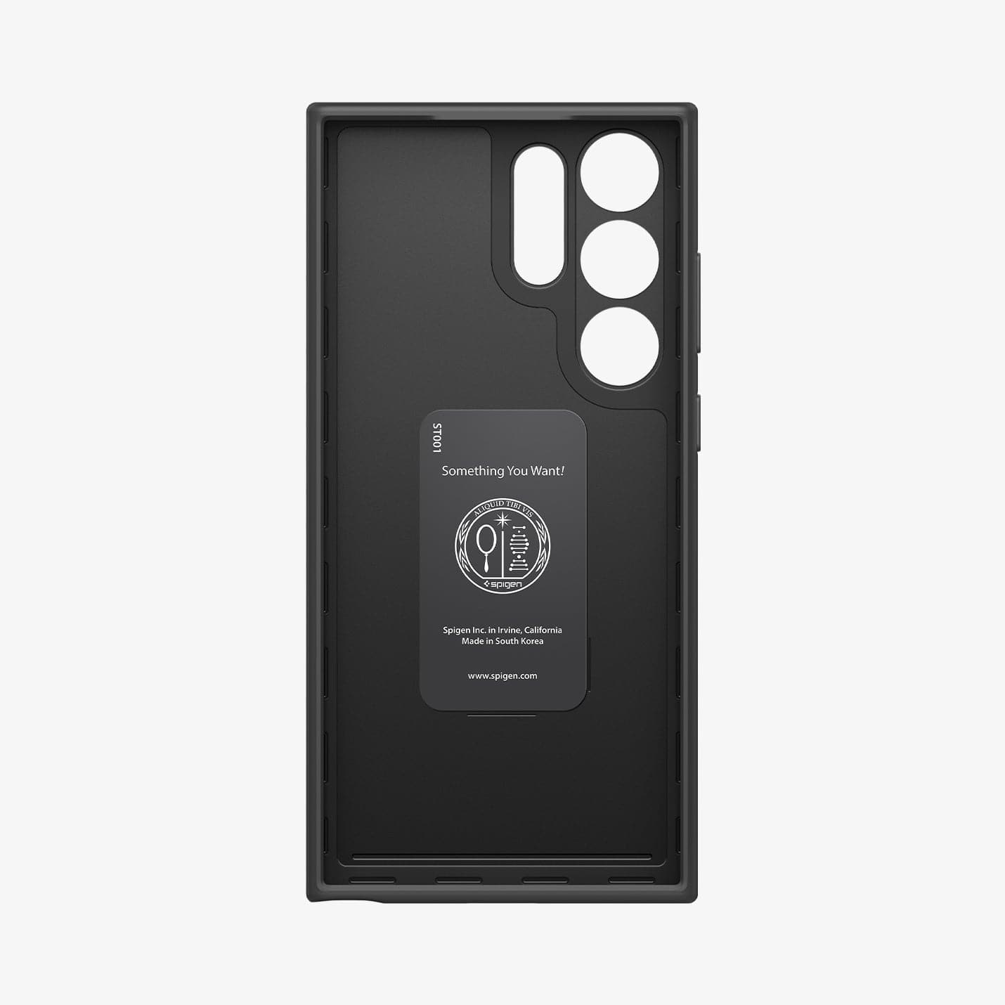ACS05609 - Galaxy S23 Ultra Case Thin Fit in black showing the inside of case