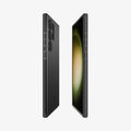 ACS05609 - Galaxy S23 Ultra Case Thin Fit in black showing the sides, partial back and front