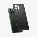 ACS05609 - Galaxy S23 Ultra Case Thin Fit in black showing the back with case hovering away from device