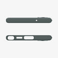 ACS06077 - Galaxy S23 Ultra Case Thin Fit in abyss green showing the top and bottom with precise cutouts