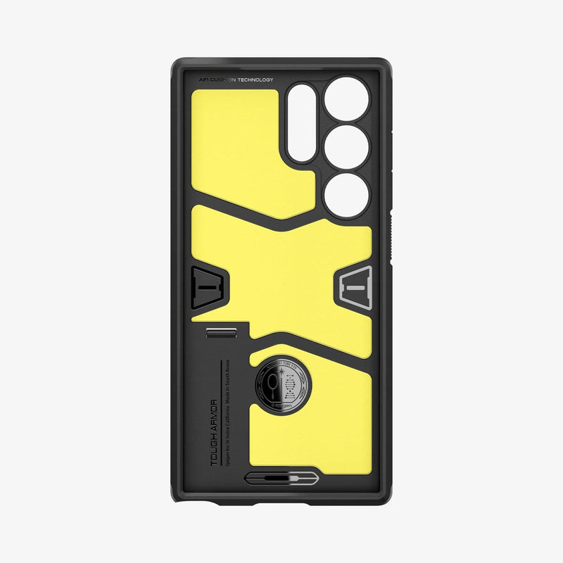 ACS05623 - Galaxy S23 Ultra Case Tough Armor in black showing the inside of case